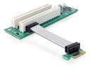 Delock Riser Card PCIe x1 - 2x PCI 32bit 41341