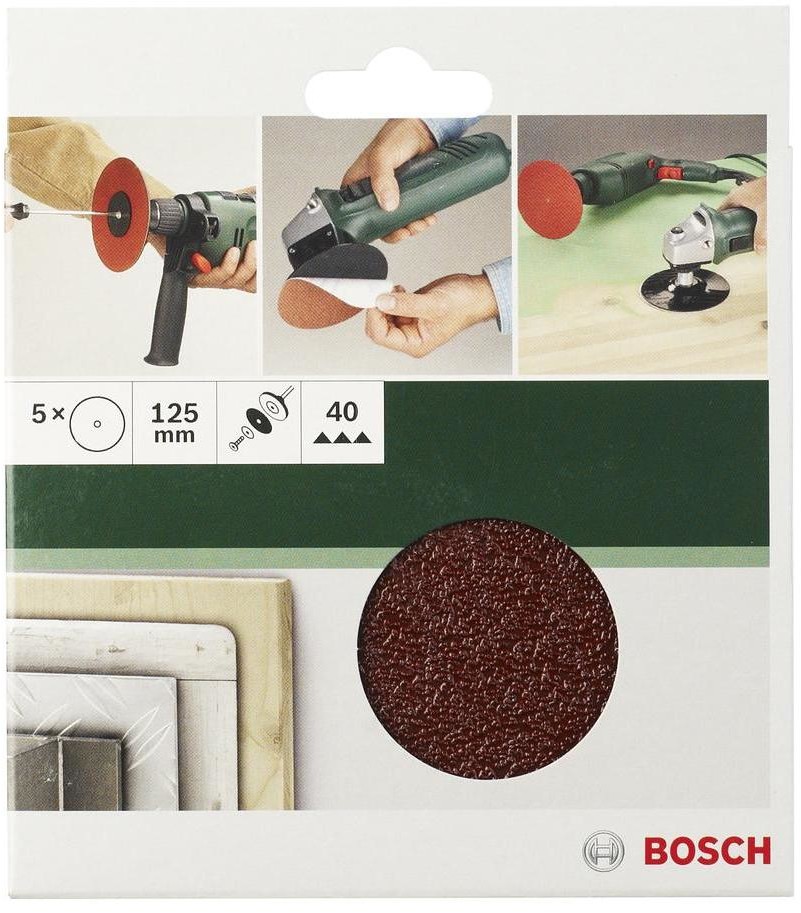Bosch Papier ścierny do szlifowania płyt bez perforacji wielkość ziarna 180 125 mm 2609256B52 5 szt