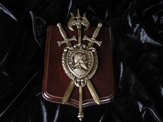 Hiszpania INTERESUJĄCA HERBOWA PONOPLIA + DWA MIECZE