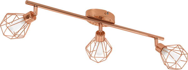 Eglo Plafon LAMPA sufitowa ZAPATA 95547 druciana OPRAWA ścienna KINKIET regulowany LED 7,5W listwa miedziana
