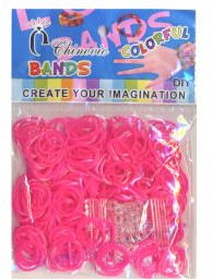 WK  Gumki Loom Bands różowe neonowe - WK