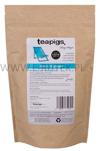 Teapigs Lemon and Ginger herbata sypana 200g 1220