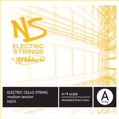 D'Addario ns511 elektrykę-Cello pojedynczych gitary 'A' wielokrotnie verdrillter rdzenia NS511