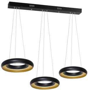 Milagro Lampa wisząca zwis Rondo Nero 3x12W LED czarna 354