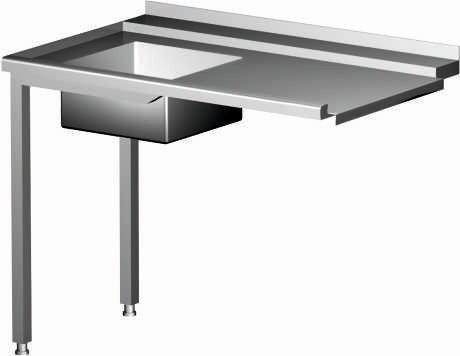 Hendi Stół Załadowczy ze Zlewem Prawy do Zmywarki Kapturowej | 1200x700x850 mm H