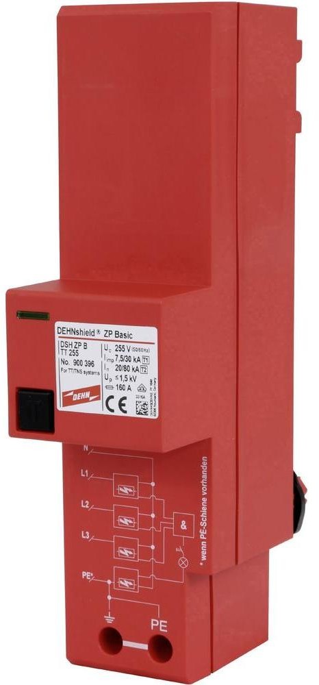 Dehn Rozdzielacz do ochronnik przed przepięciem Ochrona przed przepięciem Szafka dystrybucyjna shield ZP Basic TT 900396 20 kA