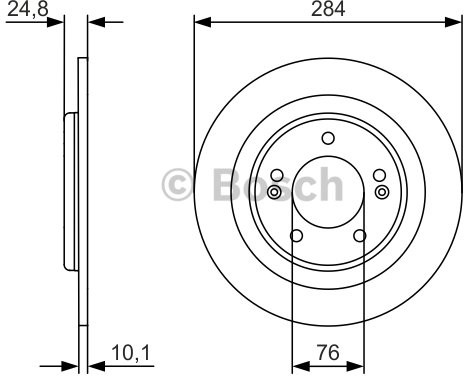 BOSCH Tarcza hamulcowa tylna, 0 986 479 A13  0986479A13