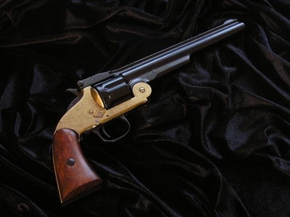 Denix ŁAMANA REPLIKA BRONI - REWOLWER SMITH&WESSON Z 1869 r.