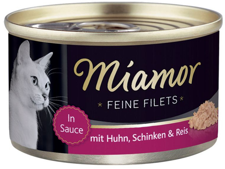 Finnern Miamor Feine Filets Kurczak i szynka Puszka 100g