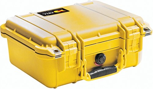 Peli Box 1400 pudełko z tworzywa sztucznego, z wkładką z pianki, żółty 1400