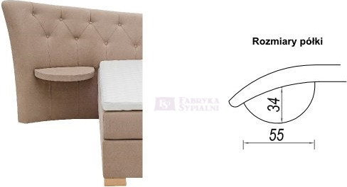 Stolwit Wezgłowie Royal 601 z półką