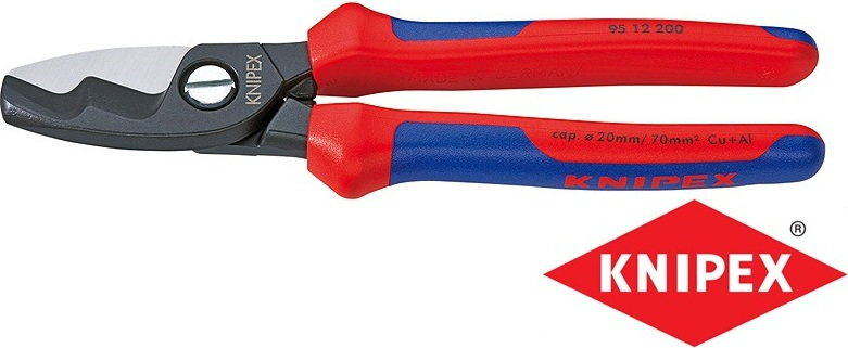 Knipex Nożyce do kabli z podwójnym ostrzem (95 12 200)