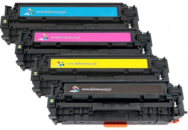 DobreTonery.PL Komplet tonerów zamienników DT305KPLAH do HP Color LaserJet Pro300 M351a MFP M375nw Pro400 M451dn M451dw M451nw MFP M475dn MFP M475dw pasuje zamiast HP CE410A CE411A CE412A CE413A 305
