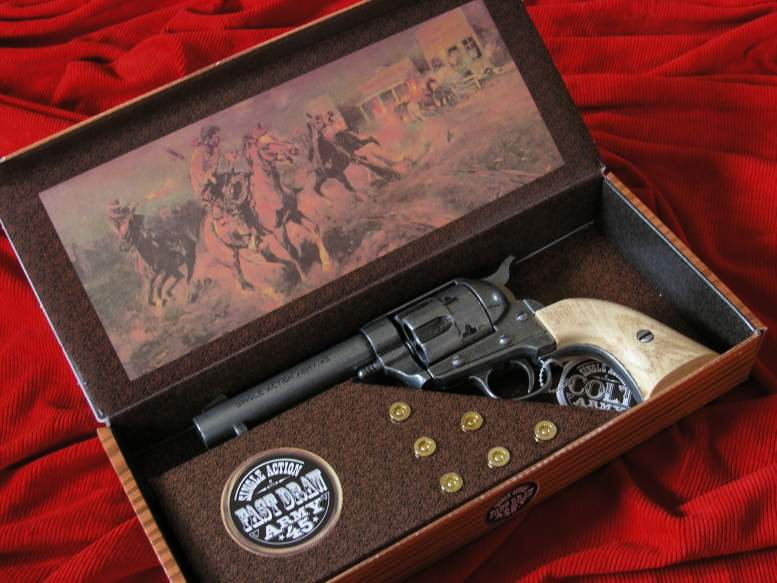 Hiszpania COLT PEACE MAKER 1873r SINGLE ACTION ARMY CAL 45 krótki stalowy kość