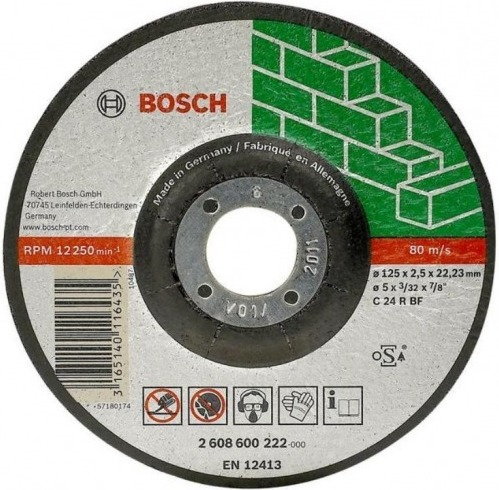 Bosch Tarcze tnące, wygięte - Inox C 24 R BF, 115 mm, 22,23 mm, 2,5 mm, 30000