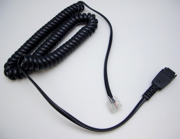 Jabra QD Cord to special-Plug RJ45, coiled, 0,5 - 2 meter, for Unify Open 8800-0 (8800-01-94)