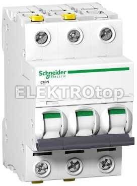 Schneider Electric Wyłącznik nadprądowy trójbiegunowy B 16A iC60N A9F03316