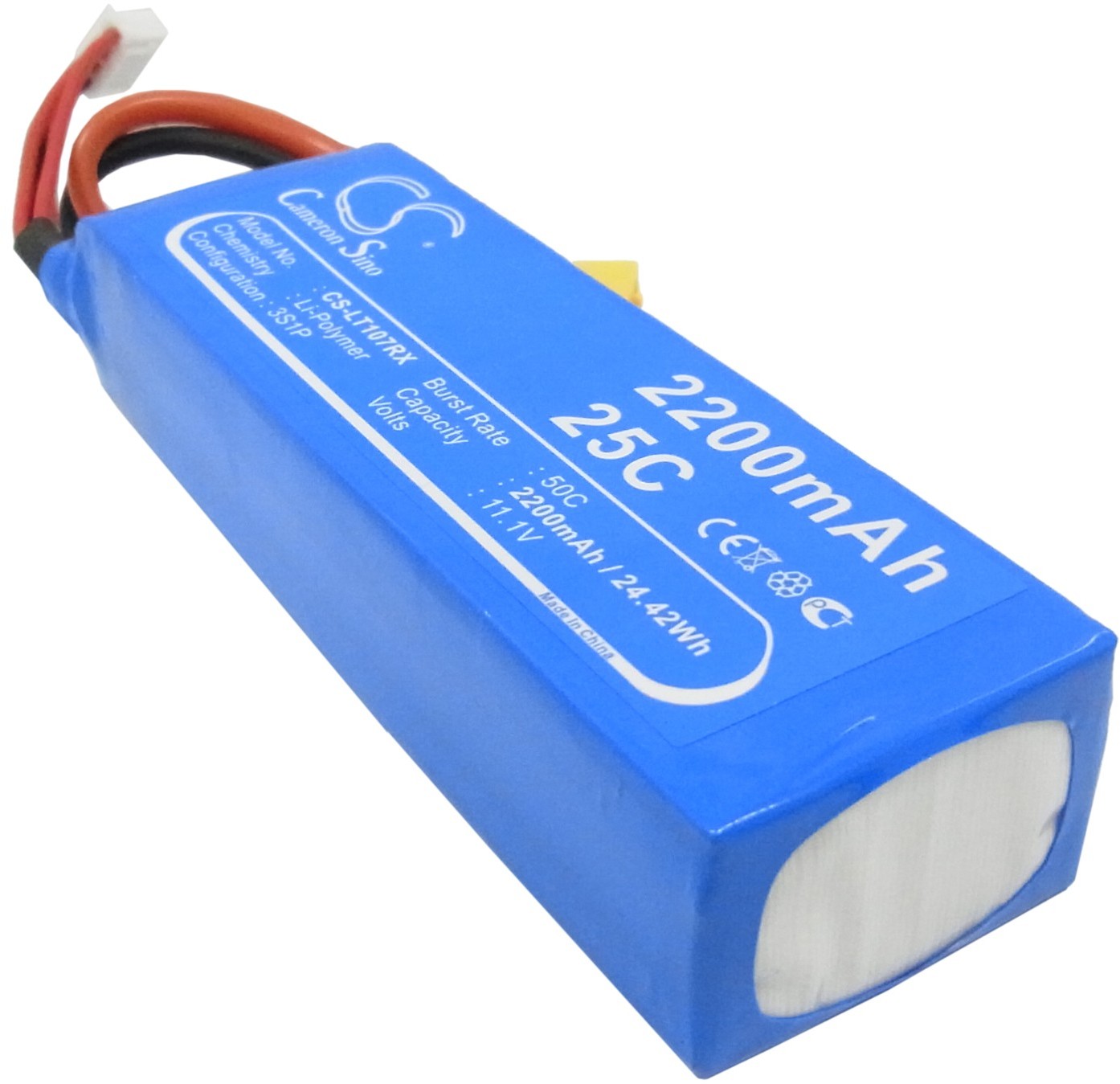 Cameron Sino 2200mAh 24.42Wh Li-Polymer 11.1V 3S1P 25C () CS-LT107RX