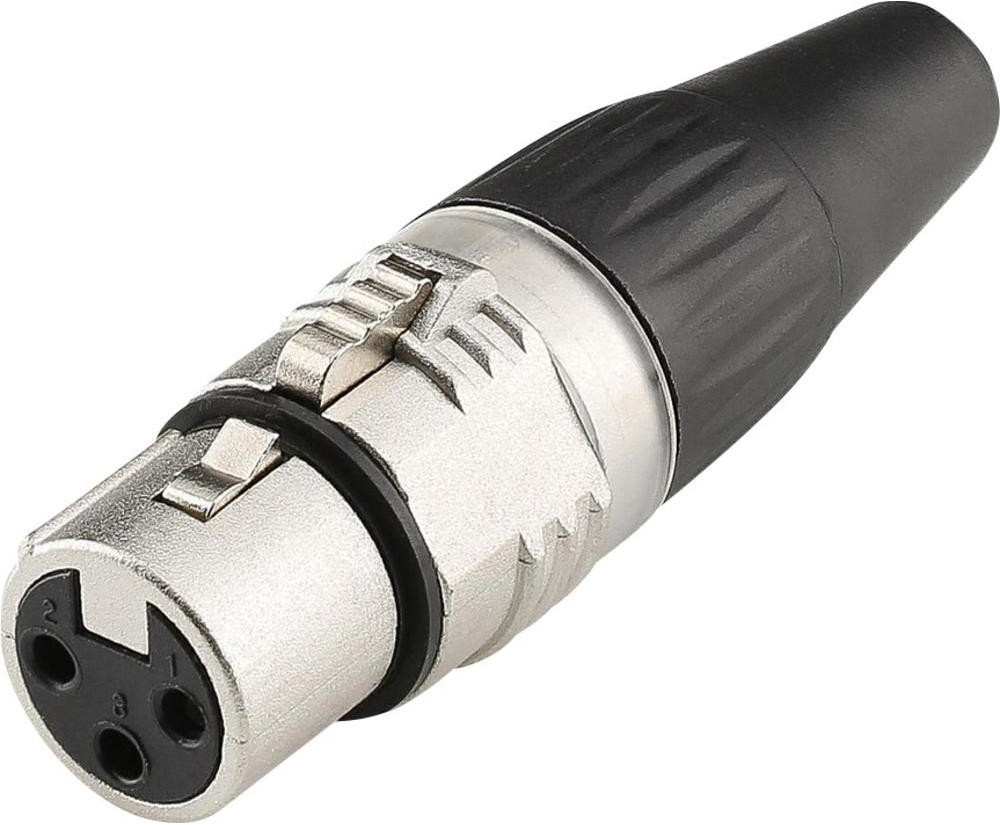 Hicon Złącze XLR HI-X3CF-V Złącze proste Ilość PIN 3 czarny srebrny 1 szt