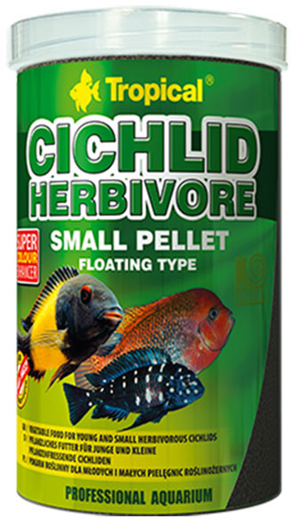 Tropical Cichlid Herbivore Small Pellet pokarm dla pielęgnic roślinożernych 250ml/90g