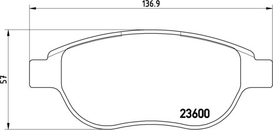 BREMBO Zestaw klocków hamulcowych, hamulce tarczowe P 61 068