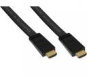 InLine Kabel HDMI UltraPłaski z Ethernet pozłacany czarny 5m 17005F