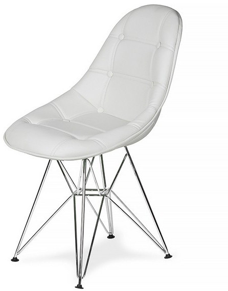 King Home Krzesło 44x45x85cm DSR Ekoskóra Białe K-220PU.T3.DSR