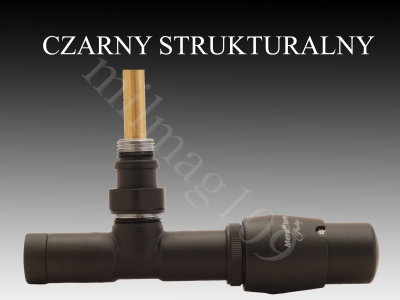Mera Term Zawór termostatyczny kątowy z rurką zanurzeniową UNICO prawy CZARNY ST