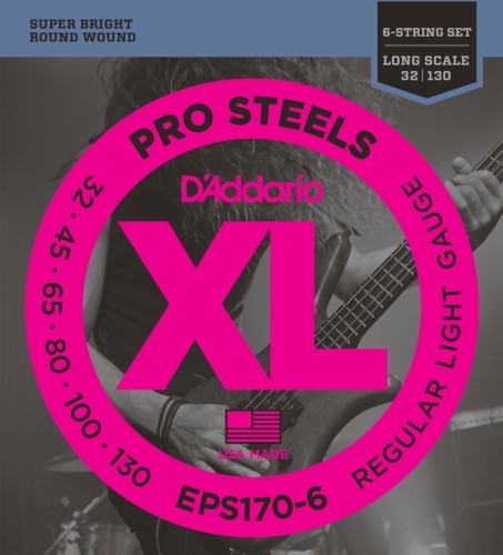 D'Addario EPS170  6 komplet strun do 6-saiter gitara basowa 0,08  0,26 cm (.030  .130 cala) EPS170-6