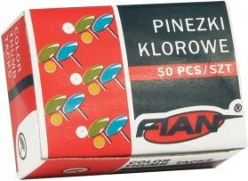 FIAN Pinezki kolorowe 10x50szt DP-50C