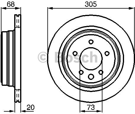 BOSCH Tarcza hamulcowa tylna, 0 986 478 660  0986478660