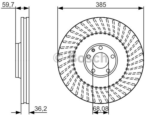 BOSCH Tarcza hamulcowa przednia, 0 986 479 A31  0986479A31