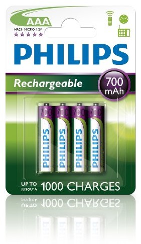Philips Phllips akumulatory AAA (mikropaluszki) 700 mAh zielony i biały R03B4A70/10
