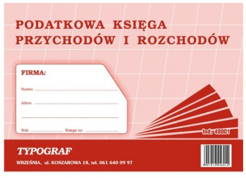 Typograf Podatkowa księga przychodów i rozchodów A4 48001