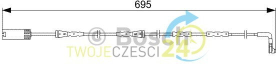 BOSCH Styk ostrzegwaczy, zużycie okładzin hamulcowych 1 987 473 050