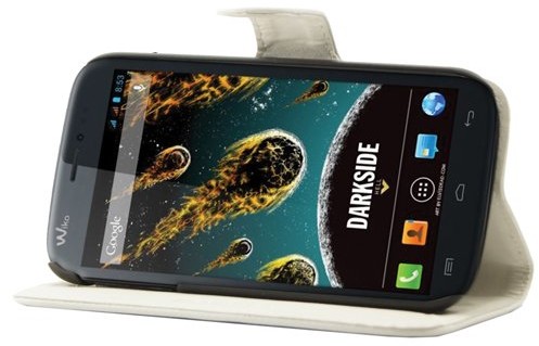 Wiko Etui Folio Luxe Darkside Blanc