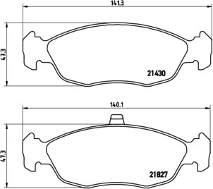 BREMBO Zestaw klocków hamulcowych, hamulce tarczowe P 61 051