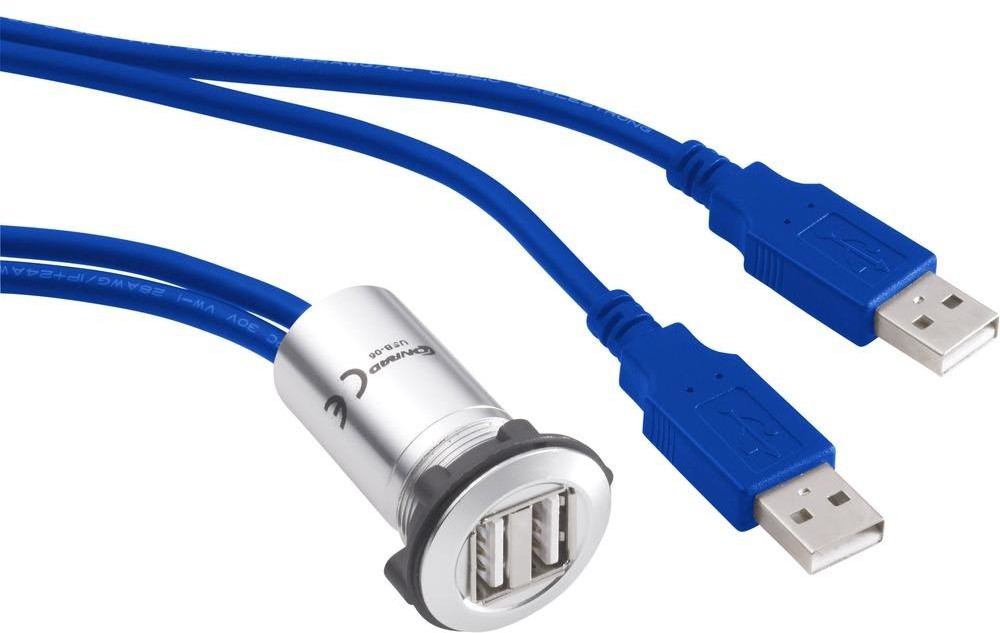 Złącze USB Złącze żeńskie do wbudowania USB-13 Conrad Zawartość 1 szt 92007P13