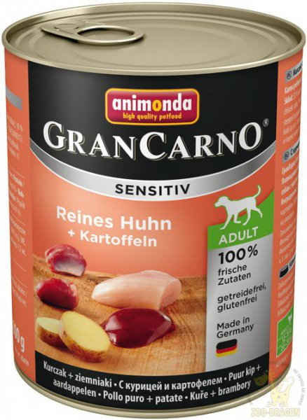 Animonda GranCarno Sensitiv Czysty kurczak z ziemniakami 800g 82419