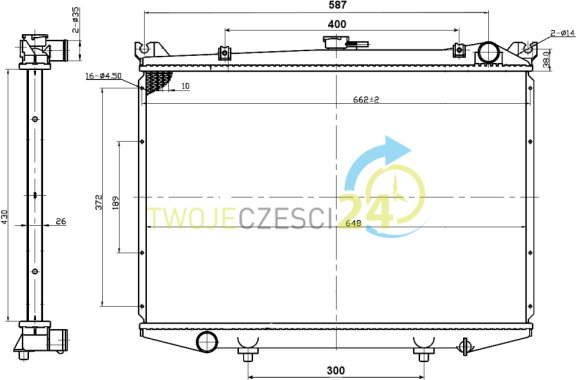 NRF Chłodnica, układ chłodzenia silnika 503492