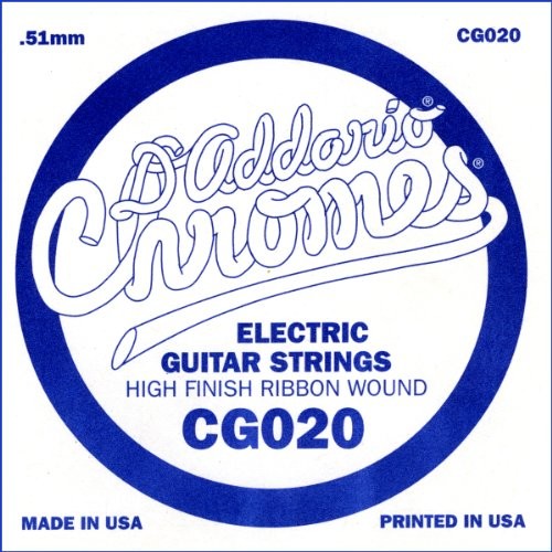 D'Addario .020 indywidualne gitary gitara elektryczna, ścienny zapewnia Wound CG020