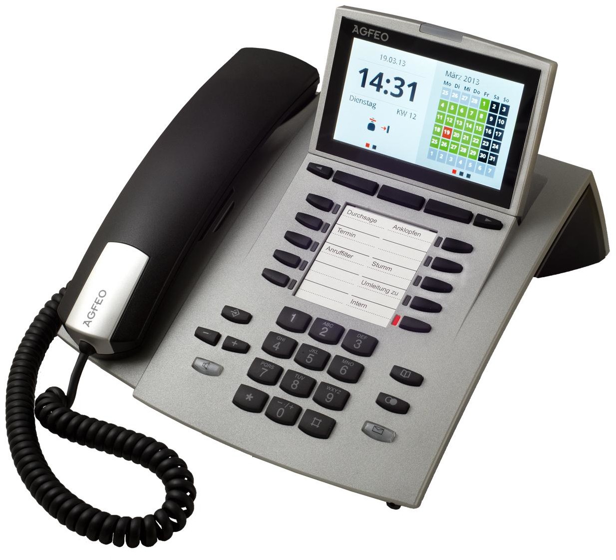 AGFEO Telefon przewodowy ST 45 srebrny