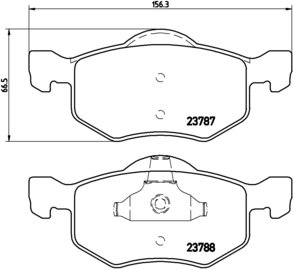 BREMBO Zestaw klocków hamulcowych, hamulce tarczowe P 24 056