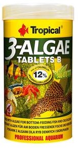Tropical 3-Algae Tablets B pokarm z algami dla ryb roślinożernych 250ml/150g 830szt