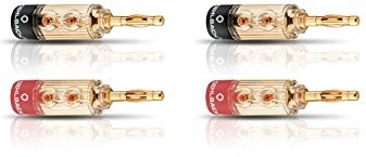 Oehlbach OEHLBACH XXL Fusion Banana najwyższej klasy Banana złącze do głośników złota próby , 4 sztuki 3030