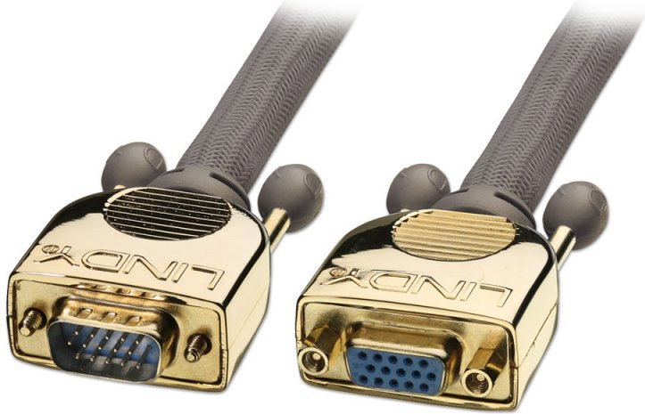Lindy 37838 Kabel do monitora (D-Sub) Gold -10 m