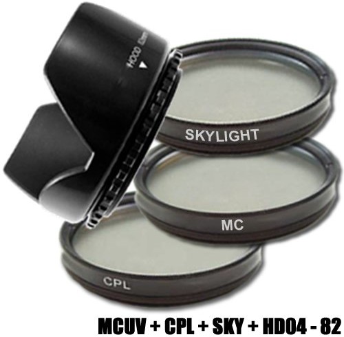 DYNASUN dynasun C-PL CPL filtr filtr POL + mcuv Multi COA TED MC UV + Skylight + osłona obiektywu, czarny, 82 mm MCUV+SKY+CPL+HD04 82