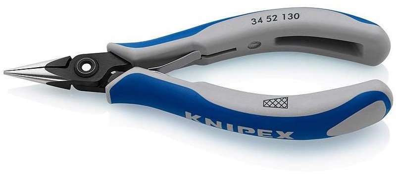 Knipex Szczypce z płaskim noskiem dla elektroników i mechaników 130 mm 34 52 130