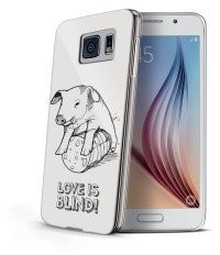 Celly BLINDGS6PIG Love is Blind prosiak plastik pokrowiec ochronny na Samsung Galaxy S6