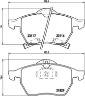 BREMBO Zestaw klocków hamulcowych, hamulce tarczowe P 59 029